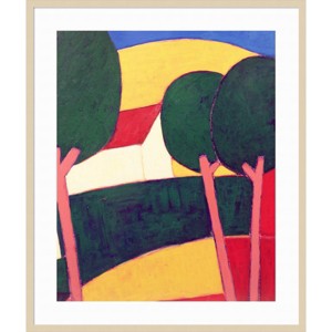 Amanti Art 35"x41" Provencal Forest by Eithne Donne Wood Framed Wall Art Print : Modern Style, Lithograph, Hardwood Frame, Wire Mount - 1 of 4