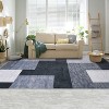 Living Room Rug 9x12 Washable Rugs Modern Geometric Patchwork Area Rug Checkered Rug Indoor Rugs for Bedroom, Throw Carpet Floor Decor - 4 of 4