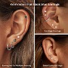 Hypoallergenic Flat Back Earring Set: Surgical Steel Studs & Hoops in Silver, Gold & Black - 4 of 4