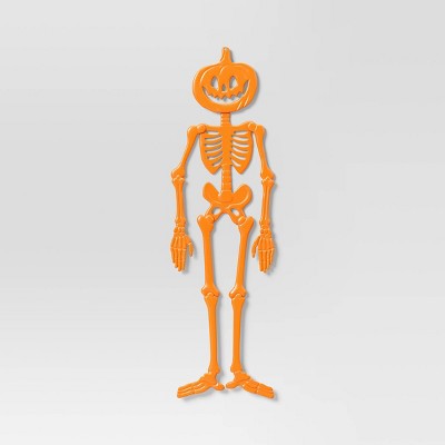 58" 3D Jointed Jack Skeleton Halloween Decorative Prop Orange - Hyde and EEK! Boutique™