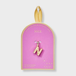 14K Gold Dipped Pearl Letter Charm - A New Day™ Gold - 1 of 2