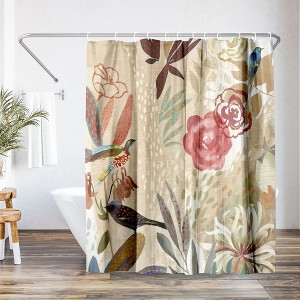 Americanflat 71" x 74" Shower Curtain, Where The Passion Flower Grows Ii by PI Creative Art - 1 of 4