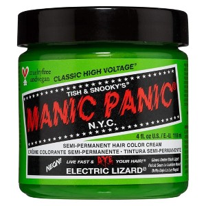 Manic Panic (Neon Electric Lizard) Tish & Snooky's Semi-Permanent Hair Color Cream | Mixable Color and Tone Haircolor Dye - 1 of 4