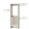 Aheaplus 60'' Closet System with Fabric Drawers, Walk-in Closet Organizer with Hanging Rods and Adjustable Shelves - 2 of 4
