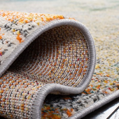 Madison Square Gray and Gold Abstract Synthetic Area Rug