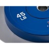 Sunny Health & Fitness Elite Olympic Bumper Weight Plate 45lbs - Blue - 3 of 4