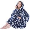 PAVILIA Faux Shearling Wearable Blanket Hoodie, Cozy Oversized Hooded Sweatshirt Adults, Warm Fleece Big Pocket - 2 of 4