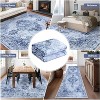 Washable Vintage Area Rugs - Soft Boho Farmhouse Large Low Pile Non-Slip Carpet for Living Room, Dining Room Bedroom - 4 of 4