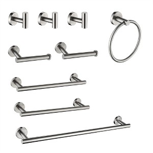 OUTSUPPLY 9 Piece Stainless Steel Bathroom Towel Rack Set, Wall Mounted Hardware with Hidden Mounting, Rustproof, Scratch-Resistant - 1 of 4