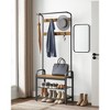 VASAGLE 4-in-1 Coat Rack Hall Tree, a Hanging Rod for Entryway Entryway Bench with Coat Rack - 2 of 4