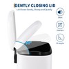 3.2 Gallon Stainless Steel Kitchen Trash Can, Bathroom Trash Bin with Lid, Soft Close Step-On Pedal, Fingerprint-Resistant Finish, for Bathroom - 4 of 4