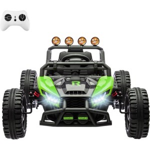 24V Kids Electric UTV, 2×130W Ride On Car w/ Remote, 4 Shock Absorbers, EVA Tires, LED Lights & Music for Boys & Girls - 1 of 4