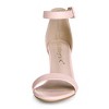 Allegra K Women's Round Open Toe Block Heel Buckle Ankle Strap Sandals - 2 of 4