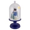 Northlight LED Lighted Snowing Musical Snowman in Cloche Christmas Decoration - 13.5" - Blue - 2 of 4