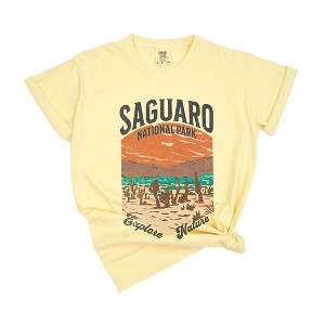 Simply Sage Market Women's Saguaro National Park Explore More Short Sleeve Garment Dyed Tee - 1 of 4