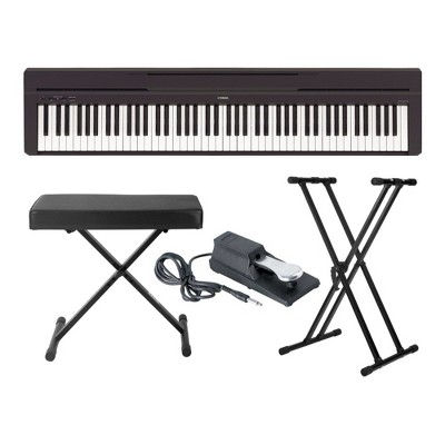 Yamaha P45b 88-key Digital Piano W/ Knox Gear Keyboard Stand, Bench And  Pedal : Target