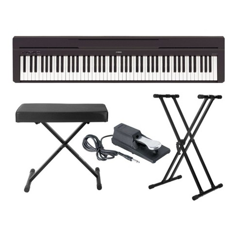 Yamaha P45 88 Key Weighted Action Digital Piano w Power Supply and Pedal  Black