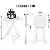 Folding Stool, Backless 18-Inch Stool, Portable with Handle, Foldable Bar Stool, Anti-Slip Feet, 600Lbs Capacity, for Bar Stools Kitchen Home Indoor - 2 of 4