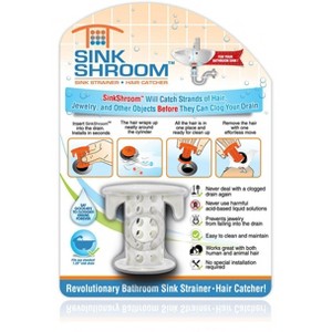 SinkShroom® (White) The Hair Catcher That Prevents Clogged Bathroom Sink Drains from TubShroom - 1 of 4