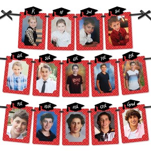 Big Dot of Happiness Red Grad - Best is Yet to Come - DIY Red Graduation Party Decor - K-12 School Picture Display - Photo Banner - 1 of 4