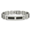 Black Bow Jewelry Men's 10mm Stainless Steel & Carbon Fiber I.D. Bracelet, 8.5 Inch - 3 of 4