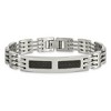 Black Bow Jewelry Men's 10mm Stainless Steel & Carbon Fiber I.D. Bracelet, 8.5 Inch - image 3 of 4