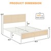 Full/Queen Size Rattan Bed Frame with Led Light Headboard - image 2 of 4