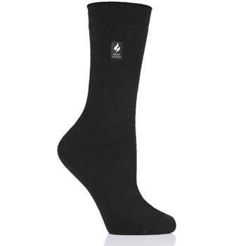 Heat Holder Men’s Holly ULTRA LITE Crew Socks | Thermal Yarn | Lightweight Winter Socks Tight Fit Shoes | Warm + Soft, Hiking, Cabin, Cozy at Home Socks | 3X Warmer Than Cotton