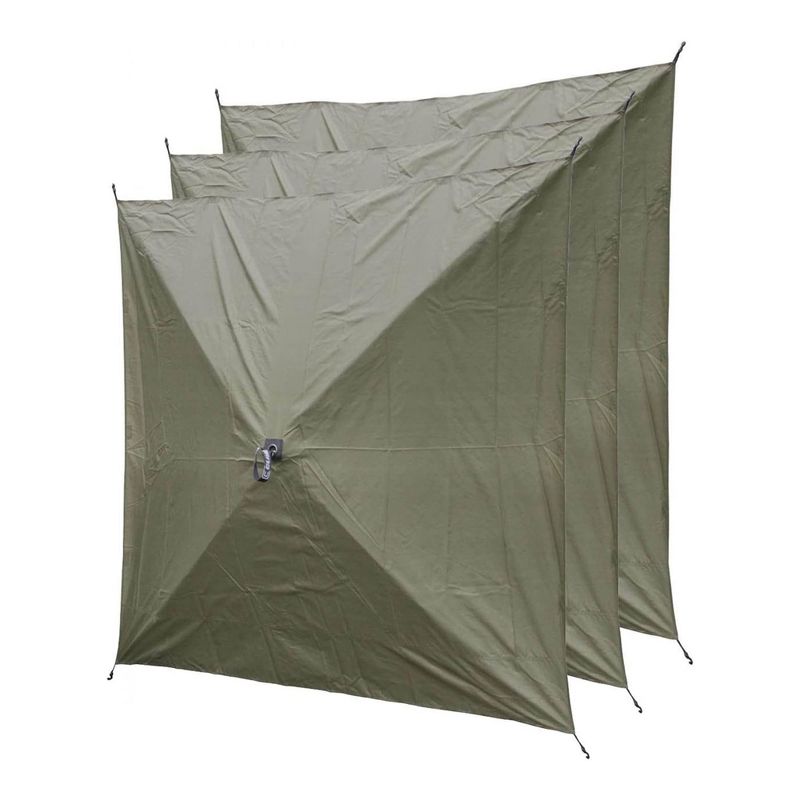 CLAM Quick-Set Escape 12 x 12 Foot Portable Pop-Up Camping Outdoor Gazebo Screen Tent Canopy Shelter and Carry Bag with Wind and Sun Panels Sets, Green, 3 of 7