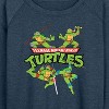 Women's - Teenage Mutant Ninja Turtles - Donnie, Mikey, Raph, and Leo Logo Lightweight French Terry Wide Neck Long Sleeve Shirt - 2 of 4