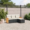 vidaXL Garden Sofa Set Black, Cream White - 2 of 4