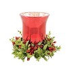 Ganz 6.0 Inch Kissing Krystals Candle Holder Use Battery Candles Holly Hurricane Candle Holders - 3 of 3