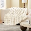 Amelie Home Luxe Faux Fur Throw Blanket – Cozy Bubble Texture for Sofa, Bedroom, or Living Room - 3 of 4