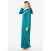 Dreams & Co. Plus Size Long Hooded Fleece Sweatshirt Robe - 4 of 4