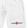 Captain America Brave New World Shield Logo Adult White Sleep Pajama Shorts - 2 of 4