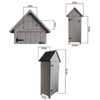 Outdoor Storage Shed With 3 Shelves Waterproof Asphalt Roof Multifunctional Storing Tools For Bike Trash Can Machine - 4 of 4