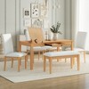 Whisen Farmhouse 6-Piece Dining Table Set with Storable Bench and Upholstered Dining Chairs - image 2 of 4