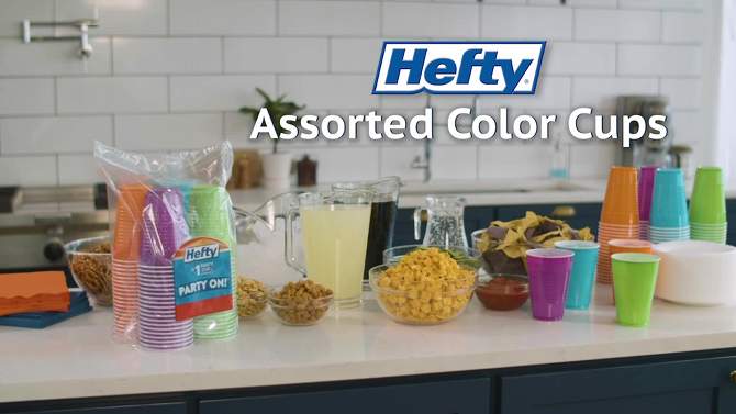Hefty Party On! Disposable Cups - 80ct/16oz, 2 of 8, play video