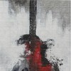 Gray Charcoal And Red Abstract Washable Indoor Outdoor Area Rug - 4 of 4