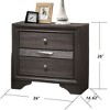 JUJABU Contemporary Nightstand with Nickel Round Knob Handles, English Dovetails and Hidden Drawer - 3 of 4