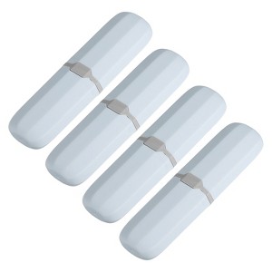 Unique Bargains Travel Outdoor Plastic Portable Toothbrush Holder 8 x 2.2 x 1.2 Inch 4 Pcs - 1 of 4