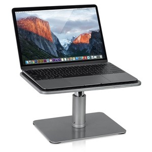 Mount-It! Adjustable Height Laptop Stand for MacBook Pro | Wide Platform Laptop & Monitor Desk Riser | For 11-15 in. Laptops | 24-32 in. Monitor Riser - 1 of 4