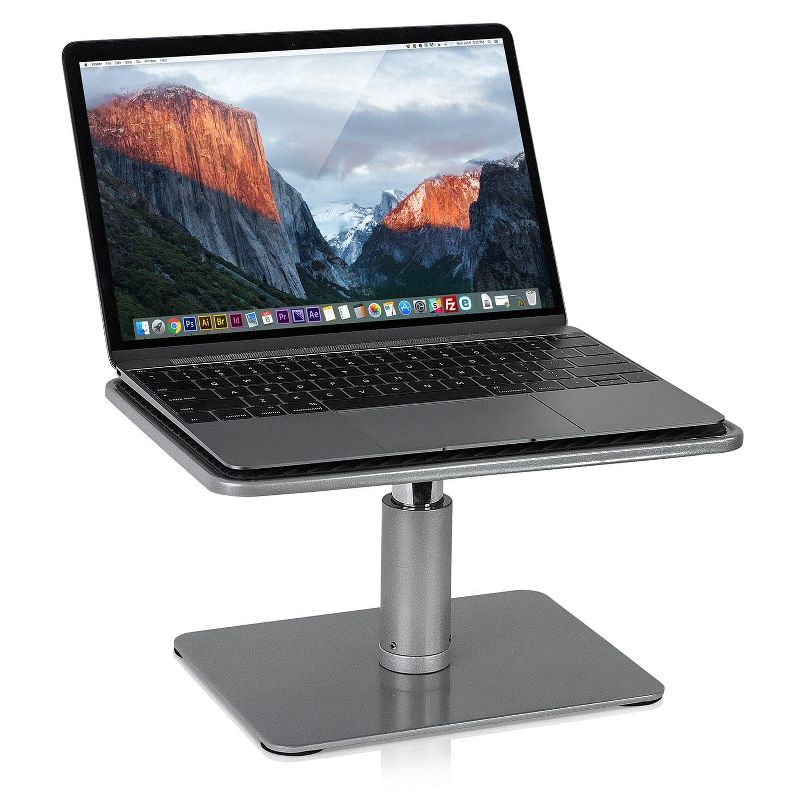 Mount-It! Adjustable Height Laptop Stand for MacBook Pro | Wide Platform Laptop & Monitor Desk Riser | For 11-15 in. Laptops | 24-32 in. Monitor Riser, 1 of 9