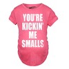 Maternity Kicking Me Smalls Funny T shirt Pregnancy Announcement Novelty Tee - Crazy Dog Maternity T Shirt With Movie Sayings - 2 of 4