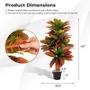 Costway Artificial Croton Plant 40" Tall Faux Fiddle Leaf Fig Tree Fake Croton Palm Tree - 3 of 4