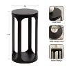 Kate and Laurel Dahl Wood Drink Table, 12x12x23, Black - 2 of 4
