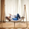 Gulches Hammocks: Wood-Colored Double Swing Chair with Stand for Indoor and Outdoor Relaxation - 2 of 4