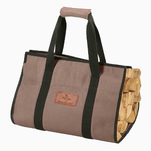 WHITE DUCK Tote Shape Canvas Firewood Log Carrier Waxed Heavy-Duty Collapsible Tote with Handles for Wood, Gear, or Tools - 1 of 4