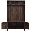 FURNIinspire Hall Trees Clothes Rack Hall Tree With 4 Hooks , Coat Hanger, Shoe Storage, Entryway Bench For Entrance, Hallway, Brown, 17.7"*40.1"*65" - 4 of 4