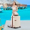1/3 PCS Contrast Color Expandable ABS Hard Shell Luggage Set with Spinner Wheels and TSA Lock 4M - ModernLuxe - 2 of 4